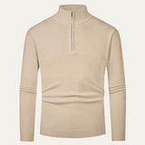 The Chester Men’s Elegant Wool Zip Knit Turtleneck Sweater