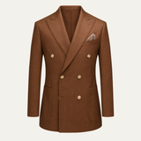 The Chelsea Men’s Brown Double Breasted Suit – Slim Fit Tailored 2 Piece Elegant Set