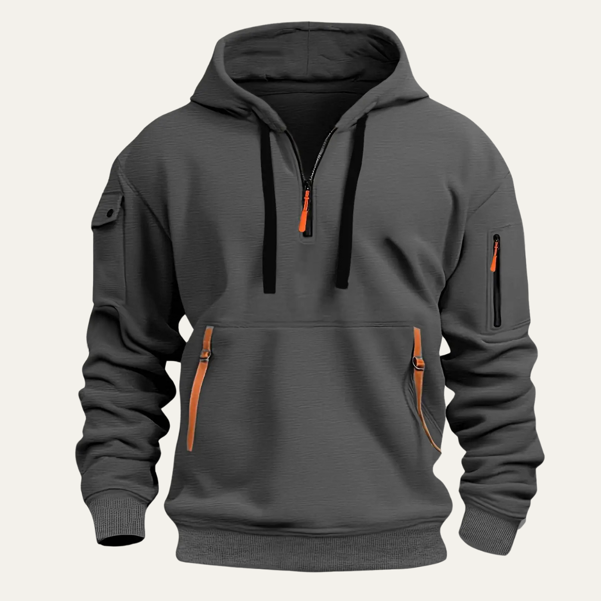 The Oakshire Men’s Tactical Durable Multi Pocket Hoodie Jacket