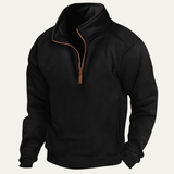 The Como Centro Men’s Winter Fleece Thick Half Zip Stand Collar Sweater