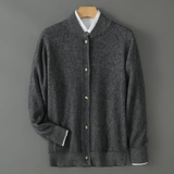 The Coimbra Men’s Elegant Stand Collar Cashmere Cardigan