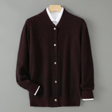 The Coimbra Men’s Elegant Stand Collar Cashmere Cardigan