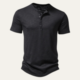 The Bathwick Men’s Breathable Henley Collar Summer T Shirt