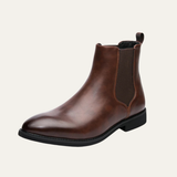 The Manduria Men’s Elegant Polished Classic Leather Ankle Dress Boots