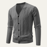 The Paisley Men's Lightweight V Neck Knit Cardigan Sweater