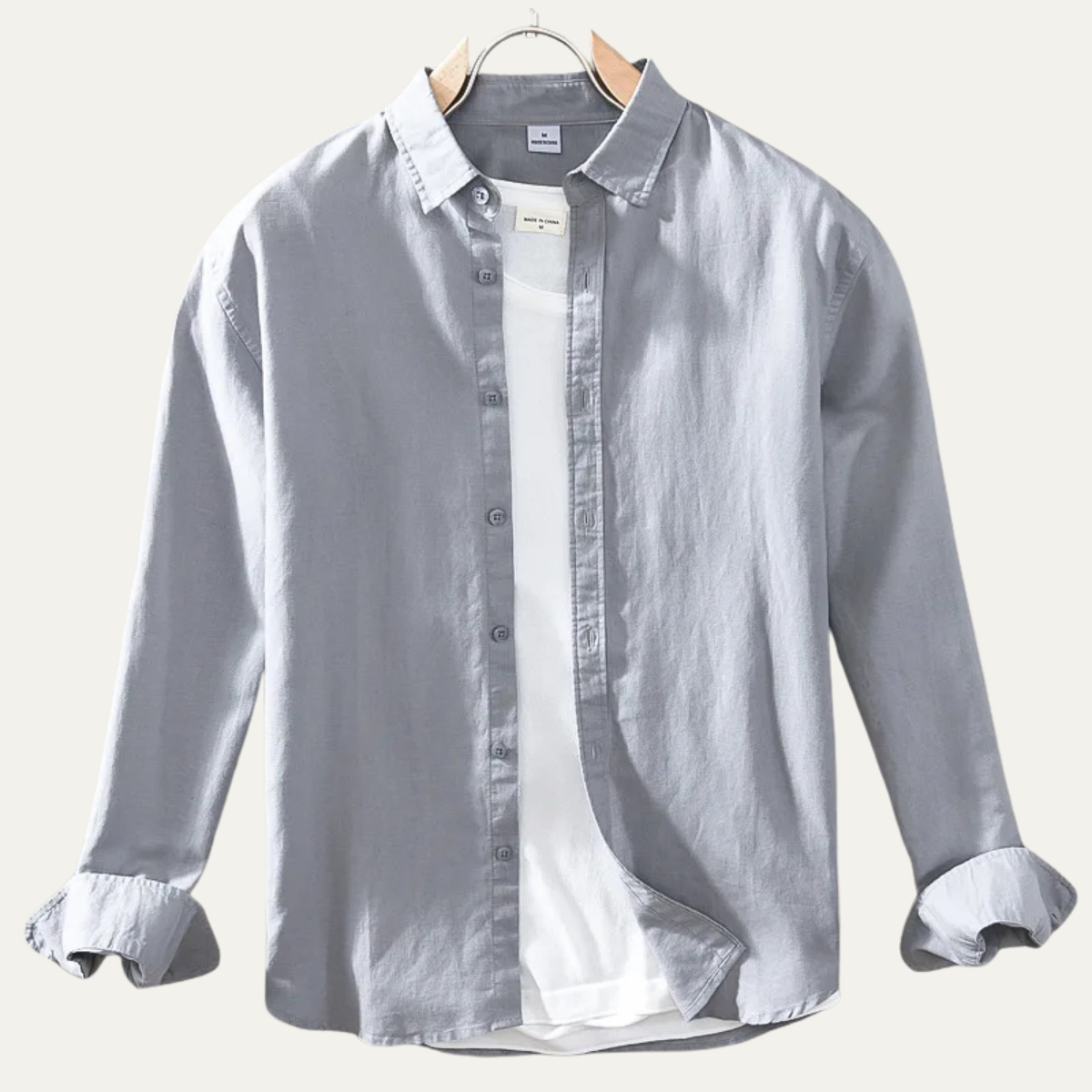 The Brookmoor Men’s Classic Linen Cotton Button Up Shirt
