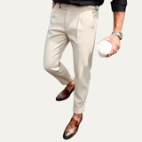 The Dromana Men’s Tailored Smart Slim Fit Pleated Dress Pants