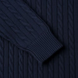 The Versailles Merino Wool Knit Sweater for Men - Navy Blue