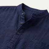 The Edinburgh Men’s Lightweight Cotton Linen Henley Shirt