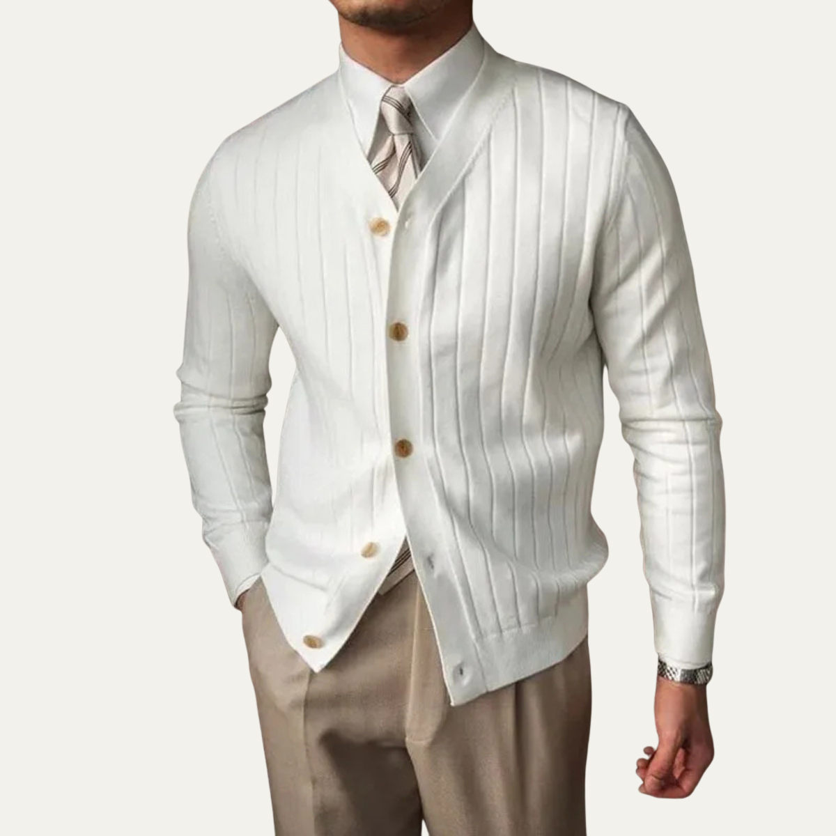 The Newport Men’s Slim Fit Knit Cardigan