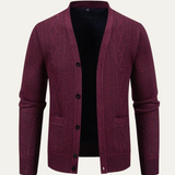 The Llangollen Men’s Button Up Casual Knit Cardigan with Pockets