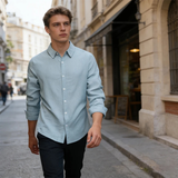 The Sarzana Men’s Business Button Down Linen Cotton Shirt