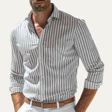 The Hilton Head Men’s Casual Smart Fit Striped Linen Shirt