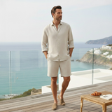 The Brighton Men’s Relaxed Oversized Linen Button Up Shirt