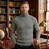 The Tavolara Men’s Slim Fit Turtleneck Ribbed Knit Sweater