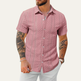 The Timberlake Ridge Men’s Casual Textured Button Up Shirt