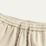 The Balmain Men’s Textured Casual Shorts Elastic Waist Drawstring Summer Shorts