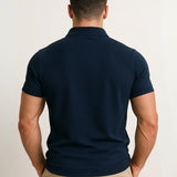 The Santorini Men's Timeless Navy Blue Polo
