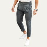 The Cullen Bay Men’s  Slim Fit  Pinstripe Pleated Dress Pants