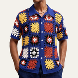 The Foligno Men’s Relaxed Fit Crochet Polo Shirt