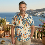 The Crestmoor Men’s HawaiianTropical Button Up Soft Shirt