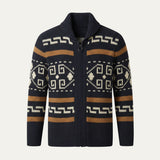 The Serravalle Men’s Button Up Knit Cashmere Shawl Collar Cardigan