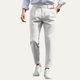 The Burleigh Men’s Tailored Slim Fit Pleated Casual Dress Pants