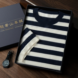 The Porto Cesareo Men’s Striped Cashmere Knit T Shirt