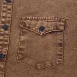 The Foxhaven Men’s Brown Vintage Washed Denim Shirt