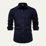 The Lucca Alta Men’s Cotton Business Casual Corduroy Shirt