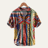 The Crestmoor Men’s HawaiianTropical Button Up Soft Shirt