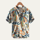 The Crestmoor Men’s HawaiianTropical Button Up Soft Shirt