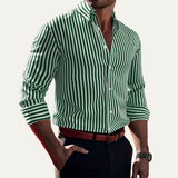 The Piacenza Men’s Casual Button-Down Printed Striped Shirt