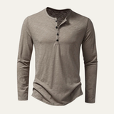 The Berkshire Men’s Casual Button Neck Henley Cotton T Shirt