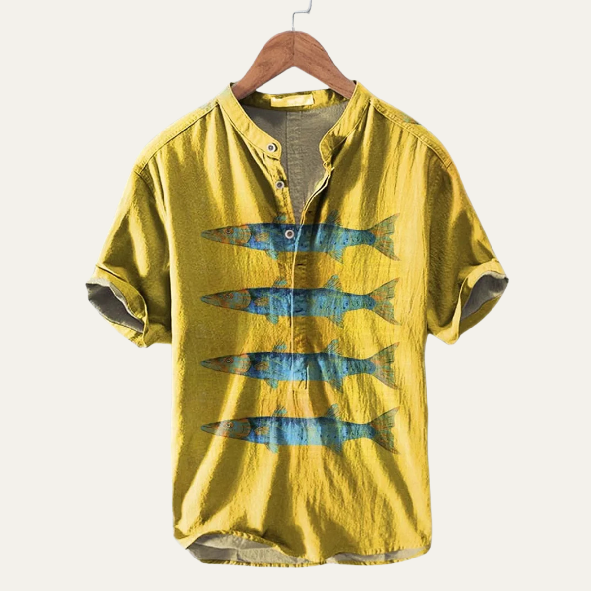 The Willowcrest Men’s HawaiianTropical Button Up Summer Shirt