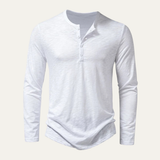 The Berkshire Men’s Casual Button Neck Henley Cotton T Shirt