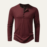 The Berkshire Men’s Casual Button Neck Henley Cotton T Shirt