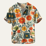 The Stonecrest Hill Men’s HawaiianTropical Button Up Beach Shirt