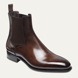 The Manduria Men’s Elegant Polished Classic Leather Ankle Dress Boots