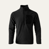 The Positano Men’s Textured Fleece Half Zip Sweater with Zip Chest Pocket
