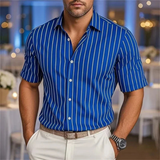 The Franciacorta Men’s Striped Casual Breathable Summer Shirt
