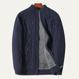 The Wentworth Men’s Thick Wool Fleece Cardigan