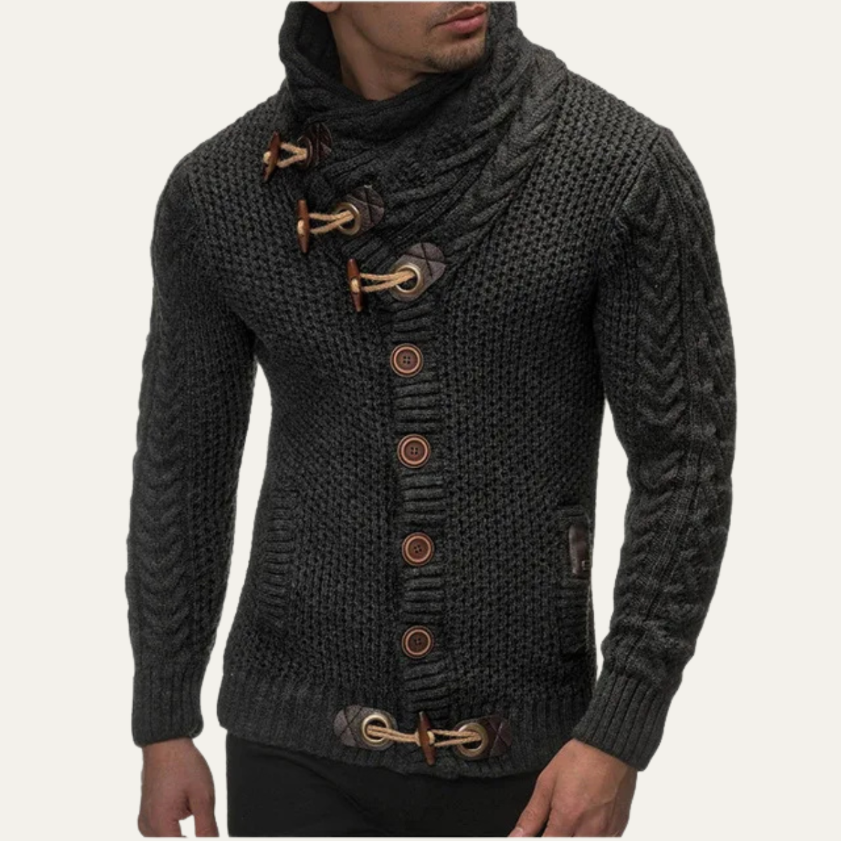 The Sorrento Men's Winter Knitted Buttoned Cardigan
