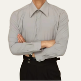 The Mandello Men’s Slim Fit Pointed Collar Trendy Dress Shirt
