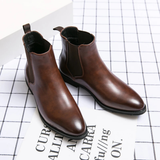 The Manduria Men’s Elegant Polished Classic Leather Ankle Dress Boots