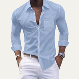 The Varenna Men’s Casual Button Down Checkered Dress Shirt