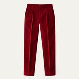 The Garda Porto Men’s Solid Color Velvet Straight Fit Pants