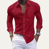 The Varenna Men’s Casual Button Down Checkered Dress Shirt