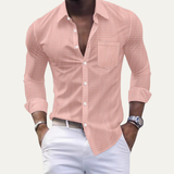 The Varenna Men’s Casual Button Down Checkered Dress Shirt
