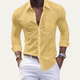 The Varenna Men’s Casual Button Down Checkered Dress Shirt